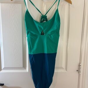 Summersalt Teal and Navy One-Piece Swimsuit